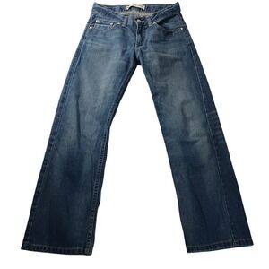 Levi's 505 Boys Youth 12 Regular Fit Straight Leg Blue Jeans Classic Denim